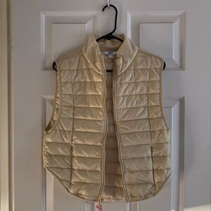 JoyLab Cream Quilted Vest